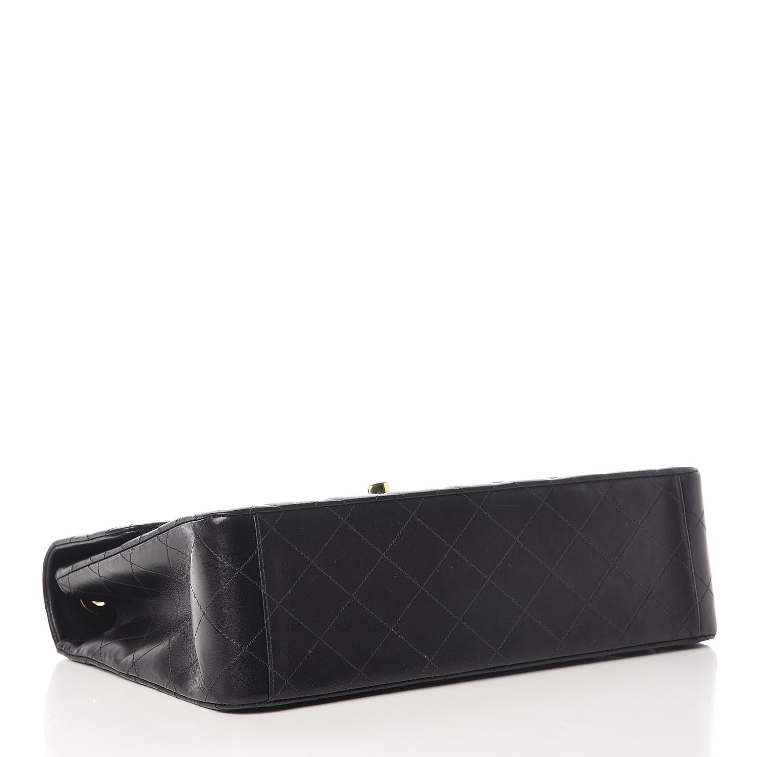 Chanel Lambskin Quilted XL Jumbo Single Flap Black 4 of 14