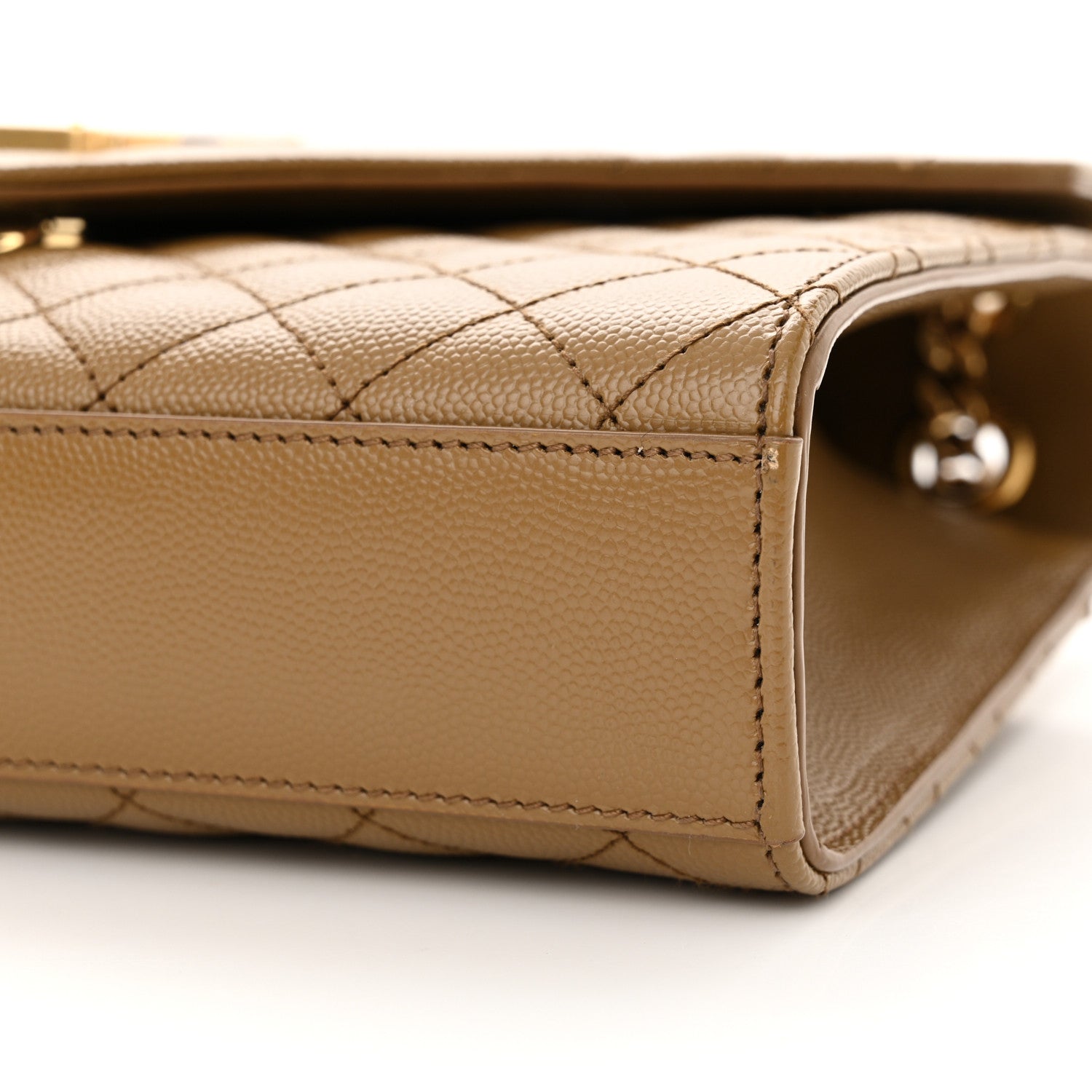 Saint Laurent Grain De Poudre Textured Mixed Matelasse Medium Triquilt Monogram Satchel Old Oil 10 of 12
