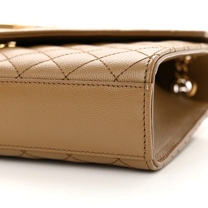 Saint Laurent Grain De Poudre Textured Mixed Matelasse Medium Triquilt Monogram Satchel Old Oil 10 of 12
