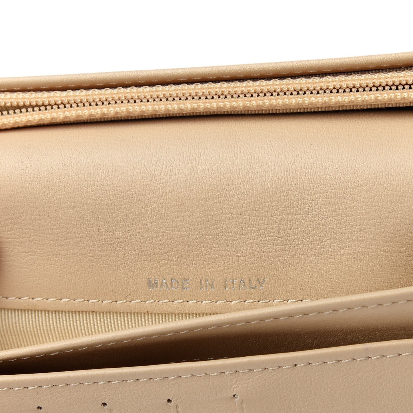 Caviar Quilted Yen Wallet Beige