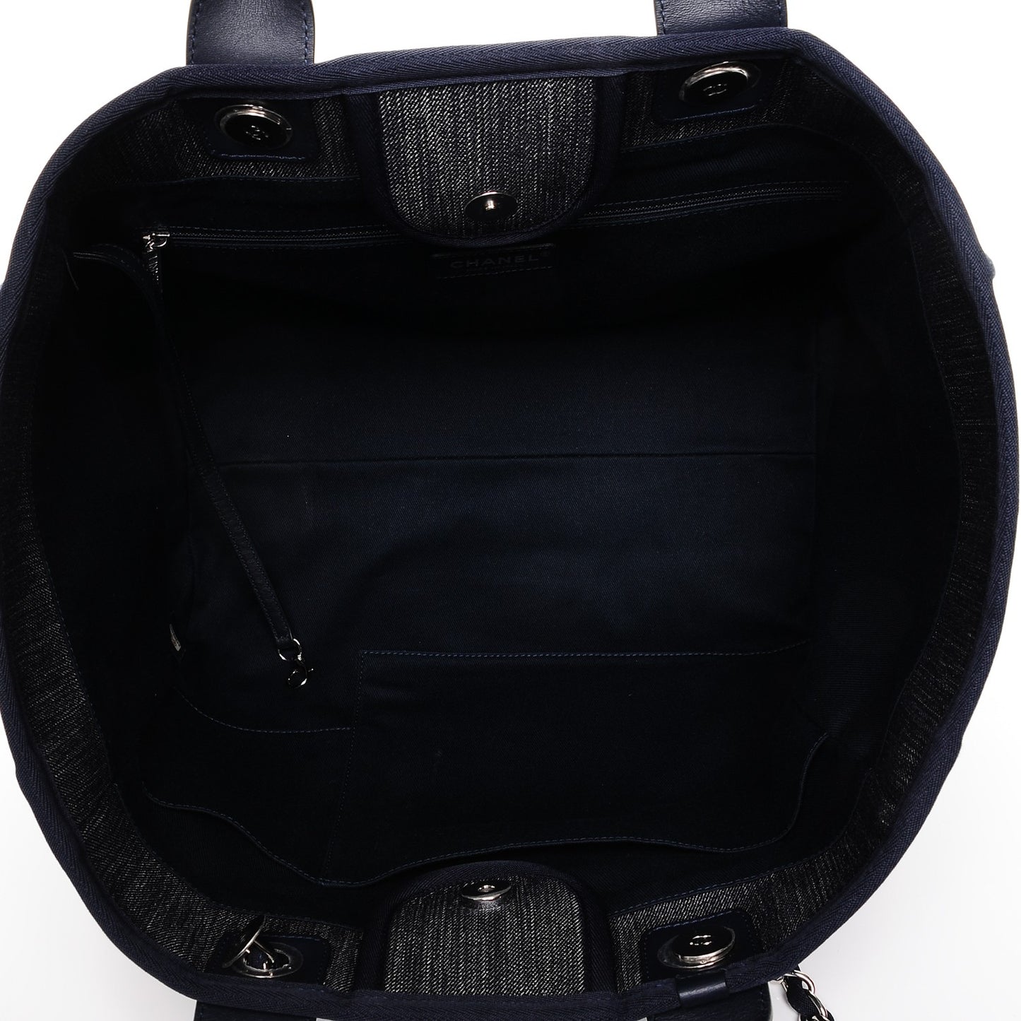 Canvas Large Deauville Tote Dark Blue