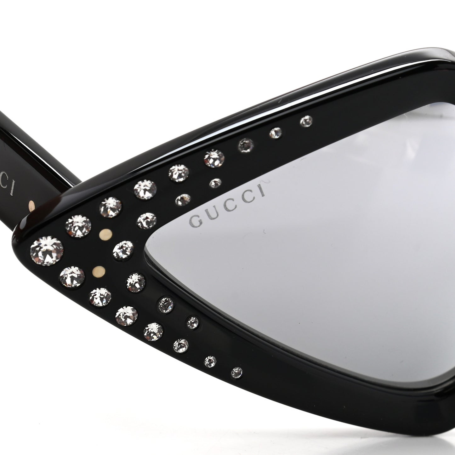 Acetate Geometric Crystal Sunglasses GG0496S Black
