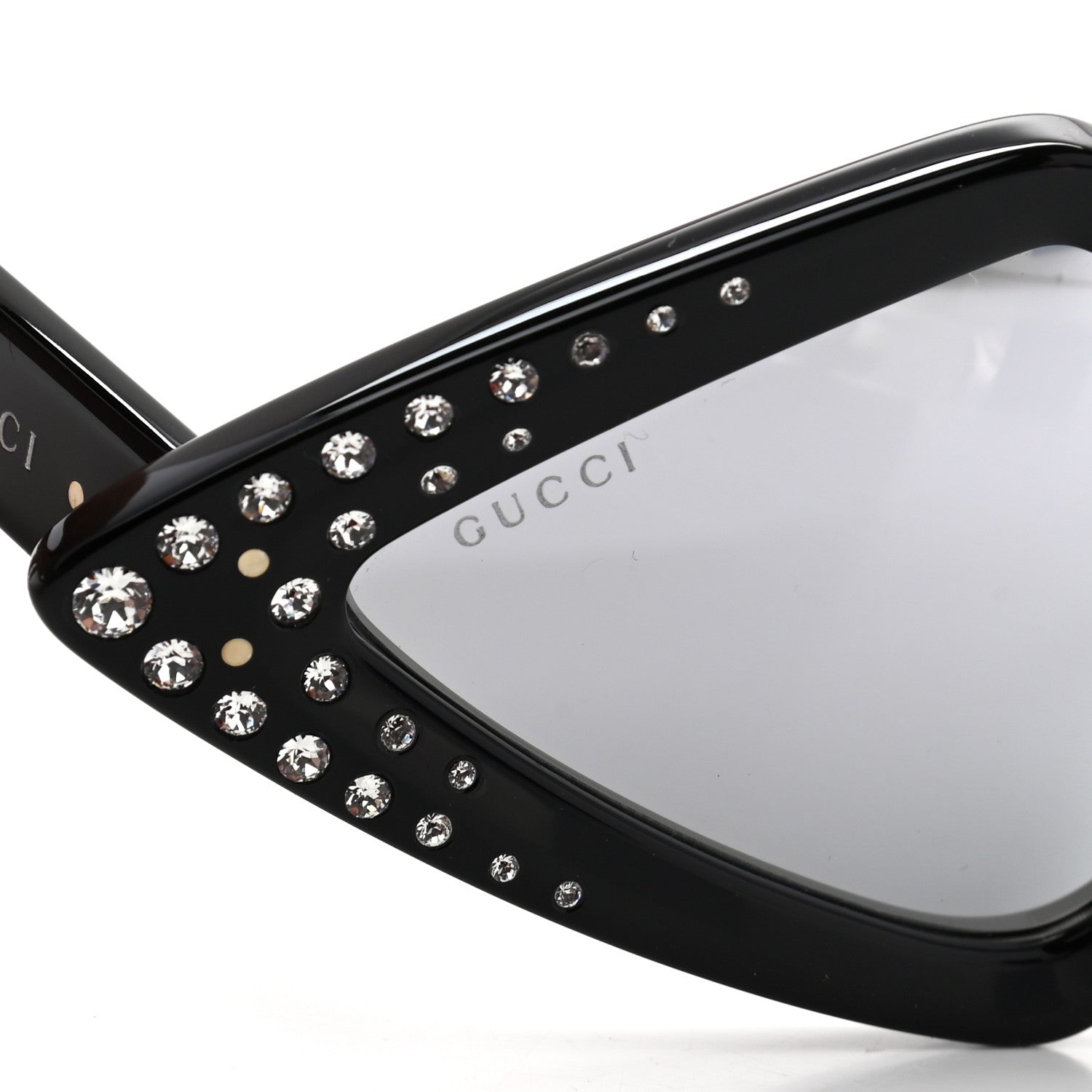 Gucci Acetate Geometric Crystal Sunglasses GG0496S Black 8 of 8