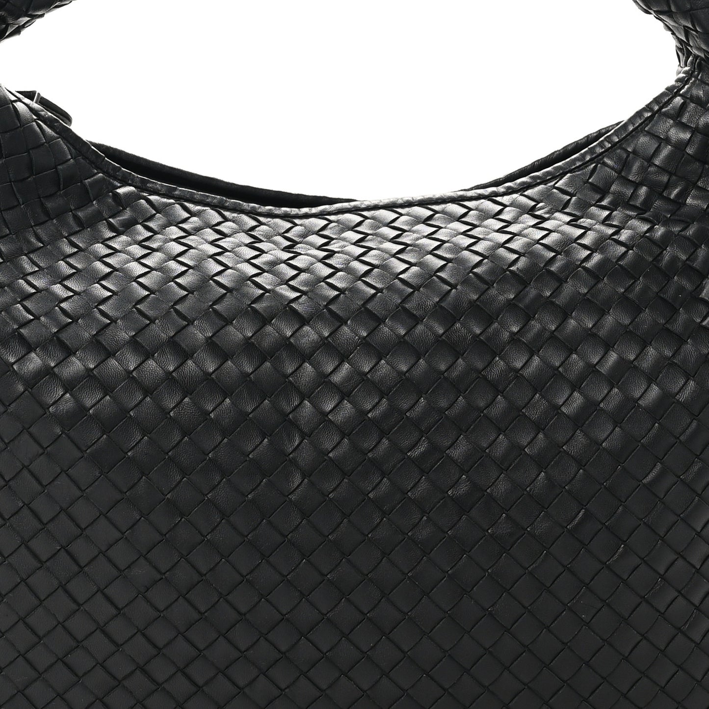 Nappa Intrecciato Large Veneta Hobo Black
