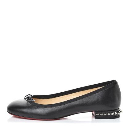 Christian Louboutin Shiny Nappa La Massine Flats 38 Black 1 of 15