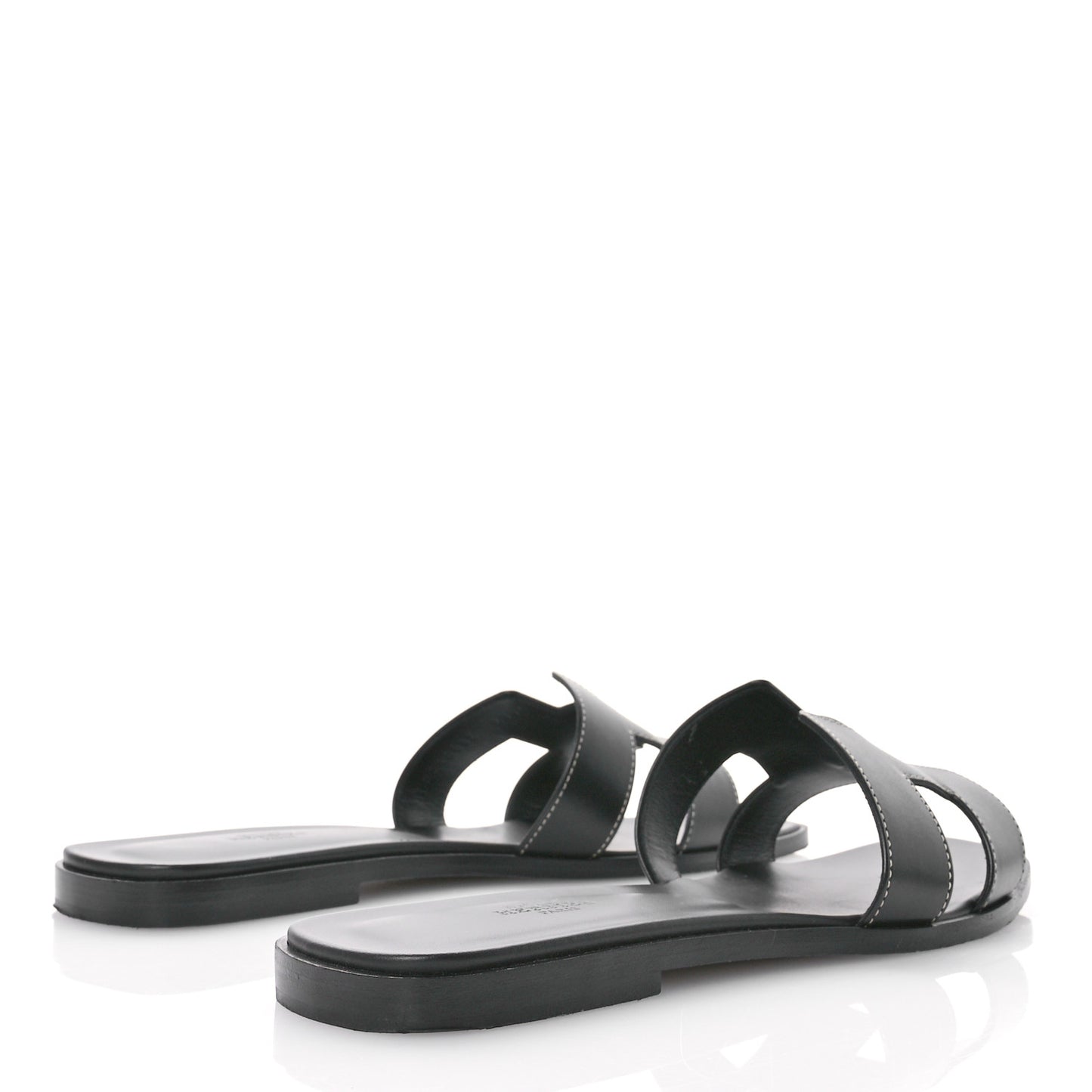 Box Calfskin Oran Sandals 41 Black