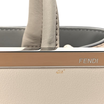 Fendi Vitello Dolce Century Petite 2Jours Tote Camelia Ghiaccio 8 of 8