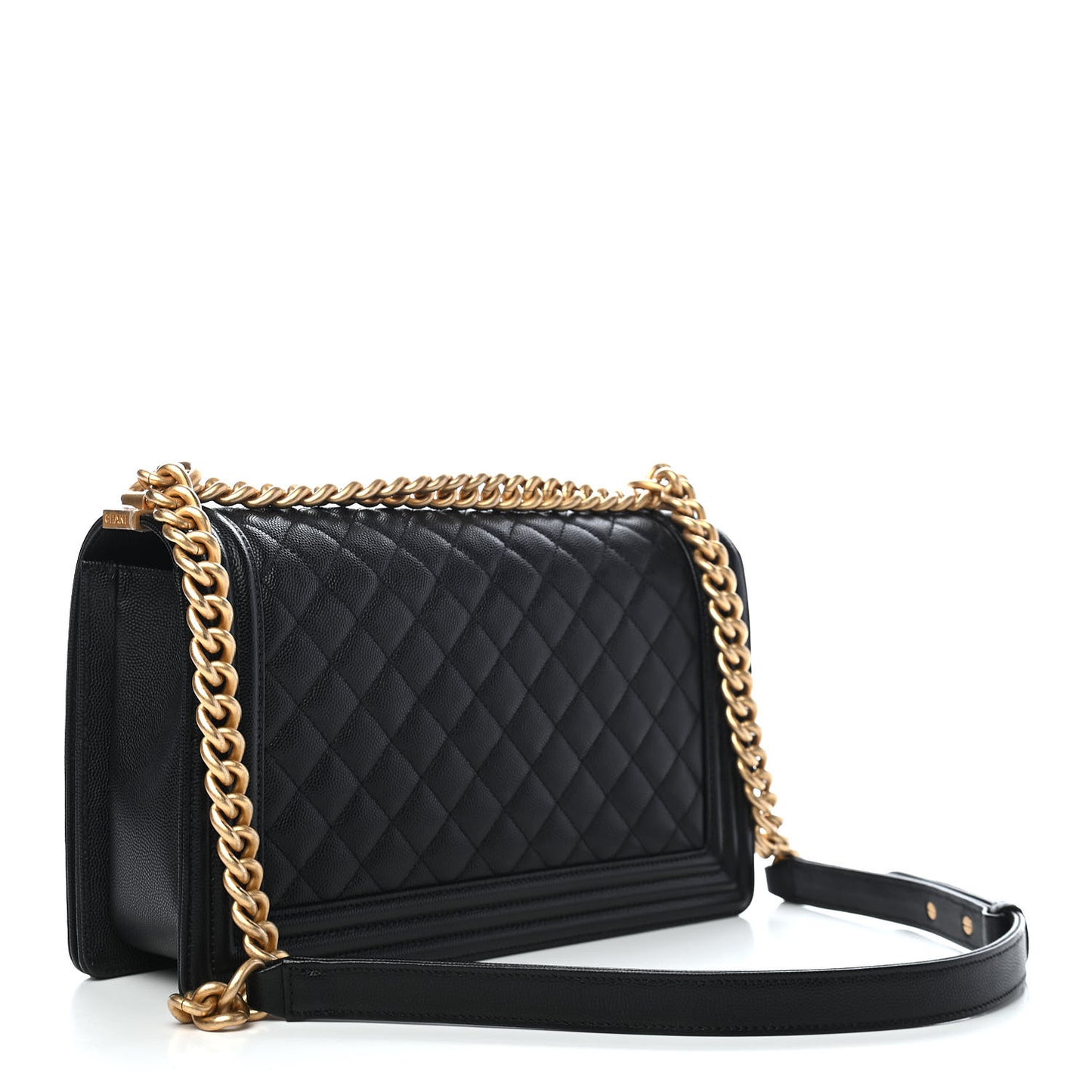 Caviar Quilted New Medium Boy Flap Black