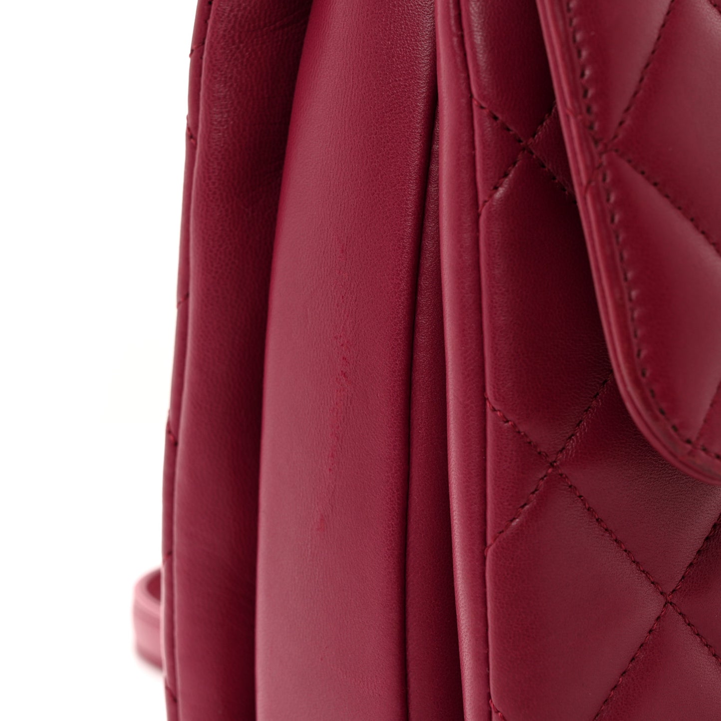 Lambskin Quilted Medium Trendy CC Flap Dual Handle Bag Dark Pink