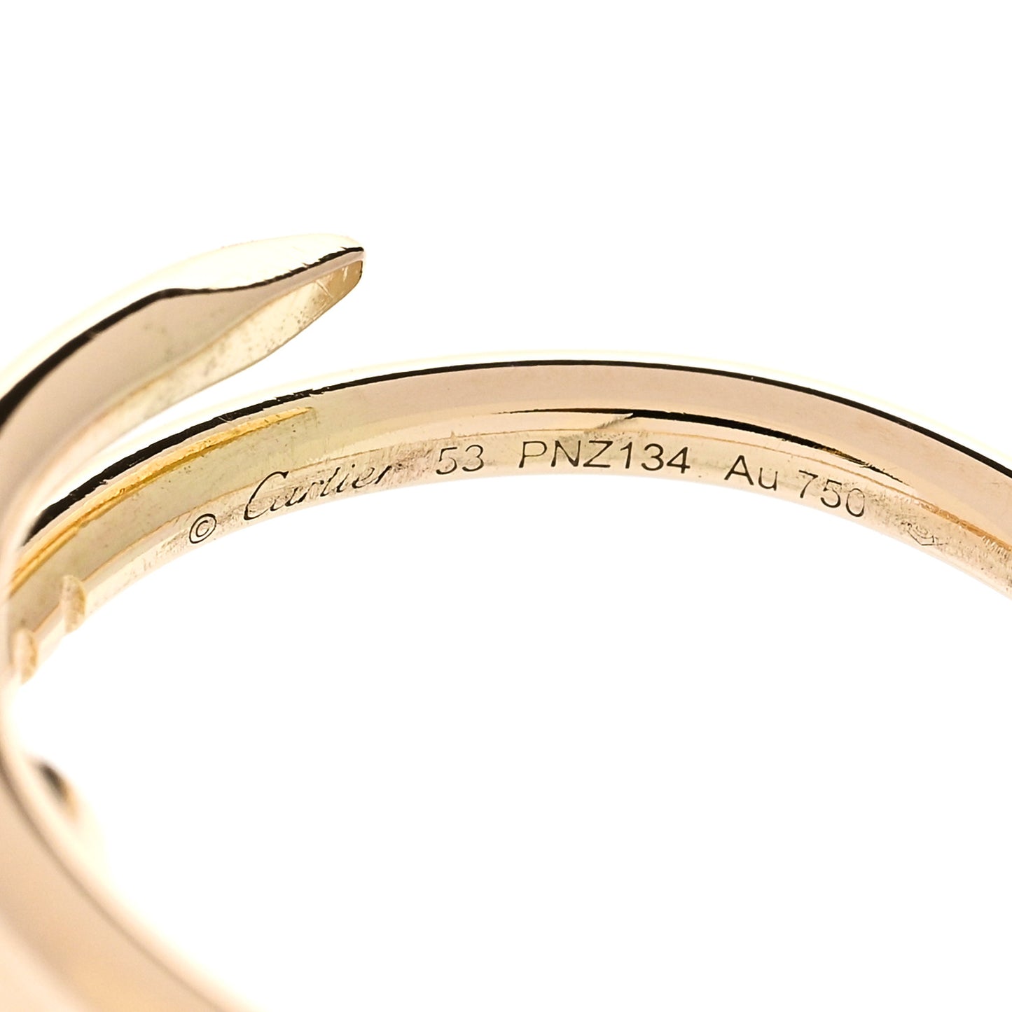 18K Yellow Gold Small Juste Un Clou Ring 53 6.5