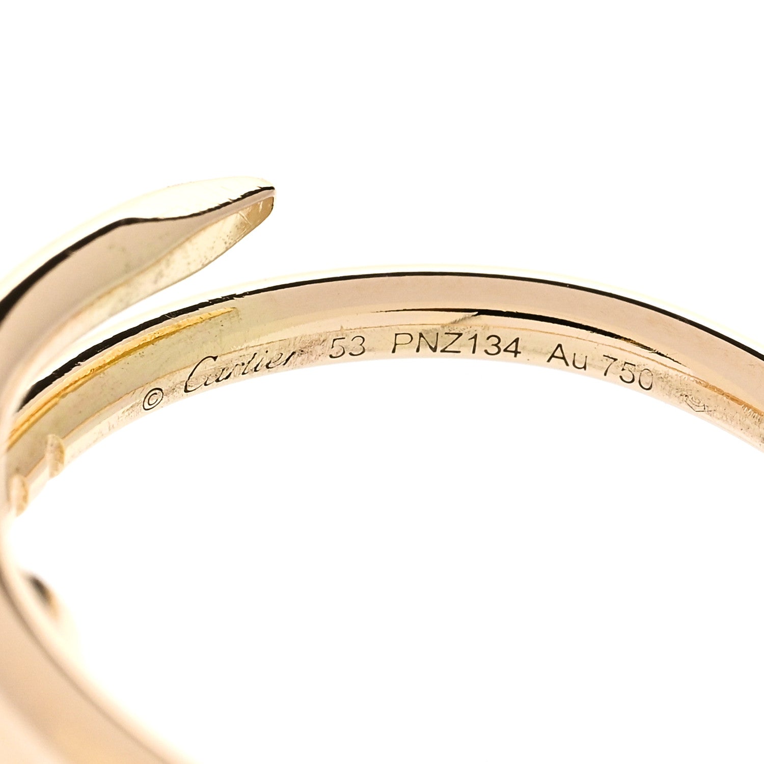 Cartier 18K Yellow Gold Small Juste Un Clou Ring 53 6.5 4 of 6