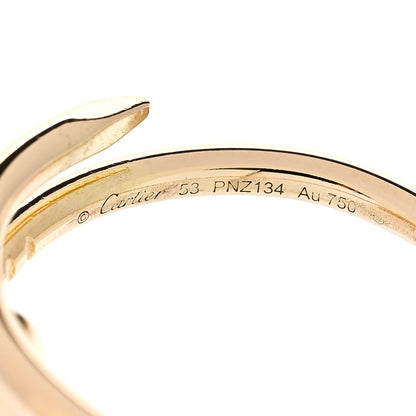 Cartier 18K Yellow Gold Small Juste Un Clou Ring 53 6.5 4 of 6
