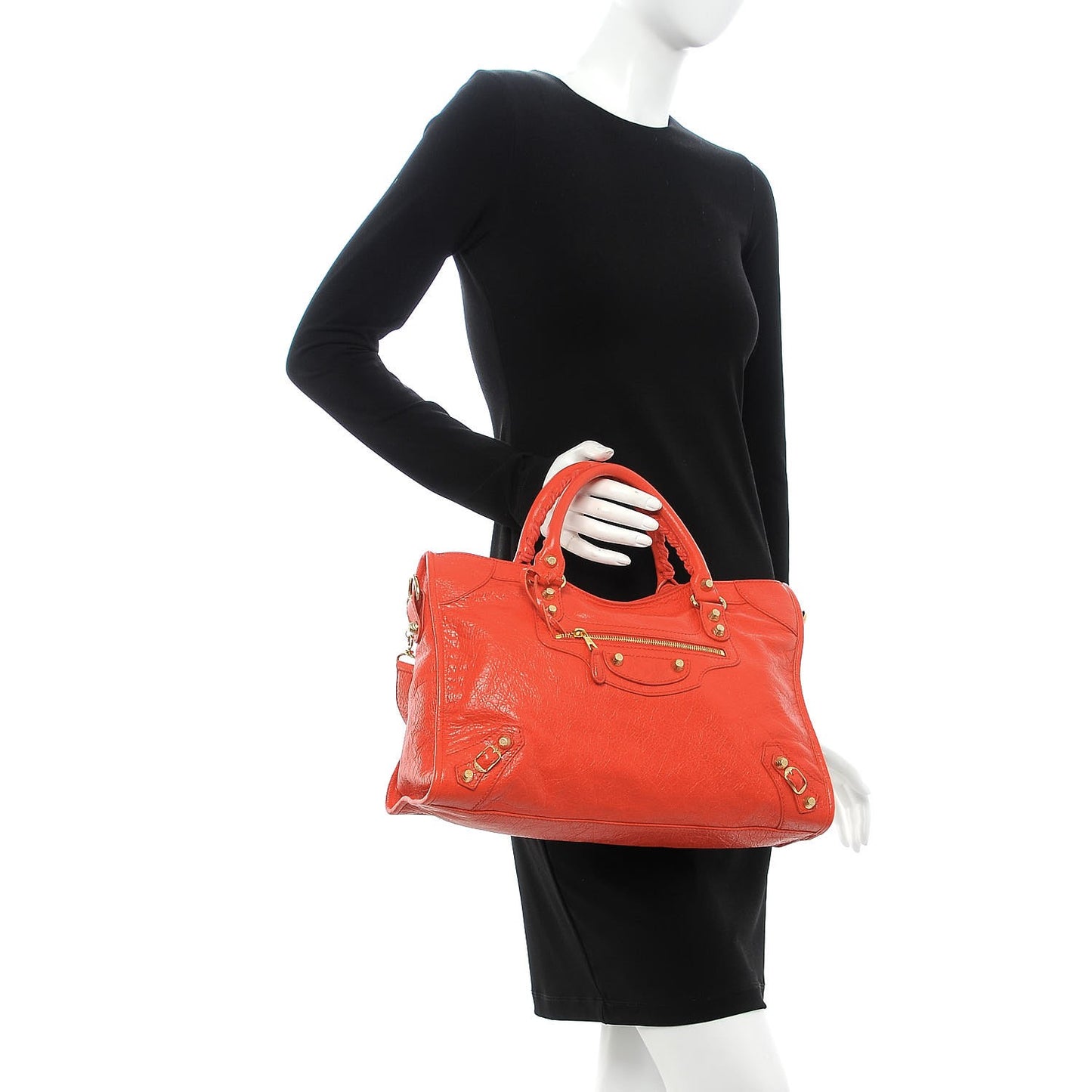 Agneau Giant 12 Gold Hardware City Rouge Coquelicot