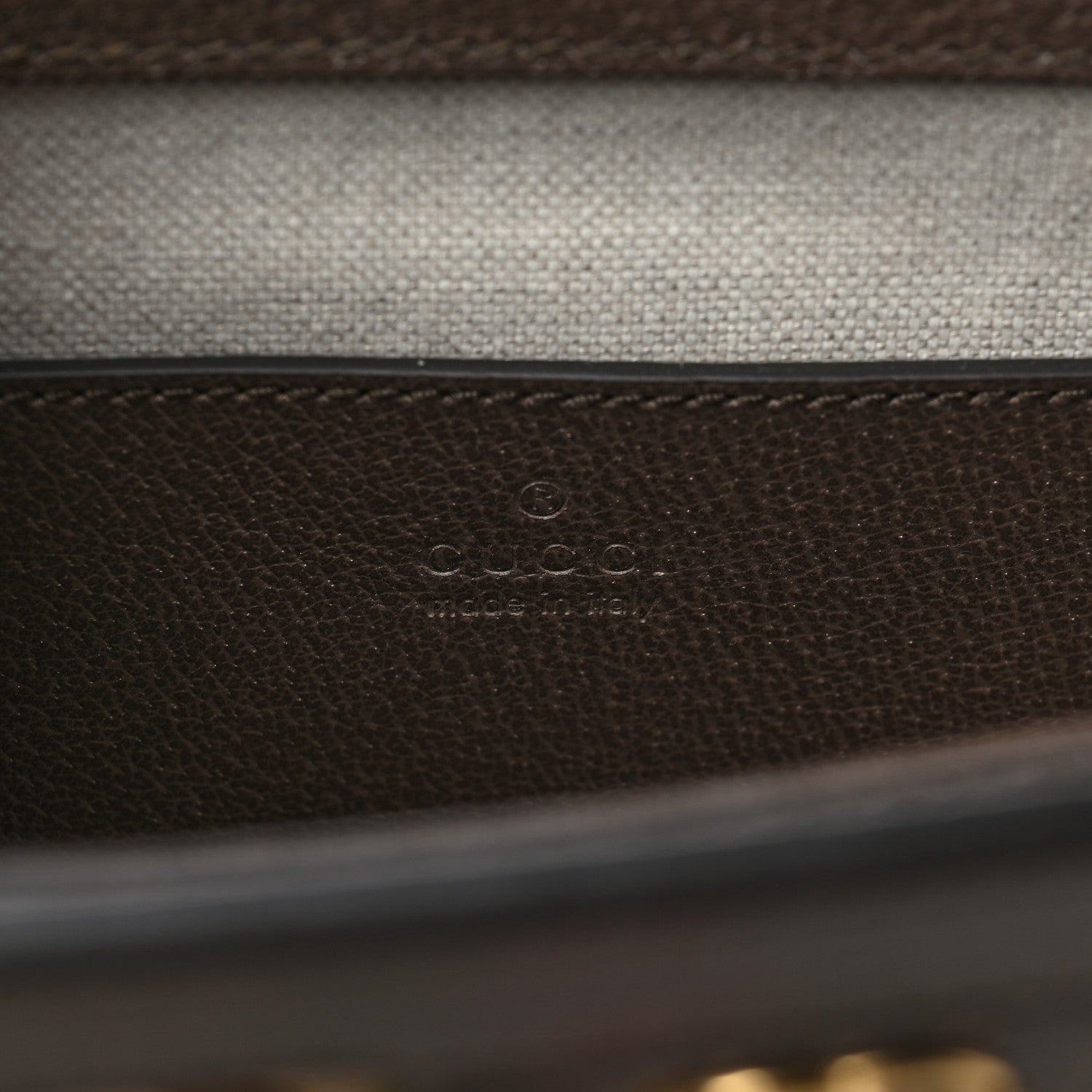 Gucci Monogram Jumbo GG Textured Dollar Calfskin Web Small Ophidia Chain Shoulder Bag Camel Ebony New Acero 6 of 9