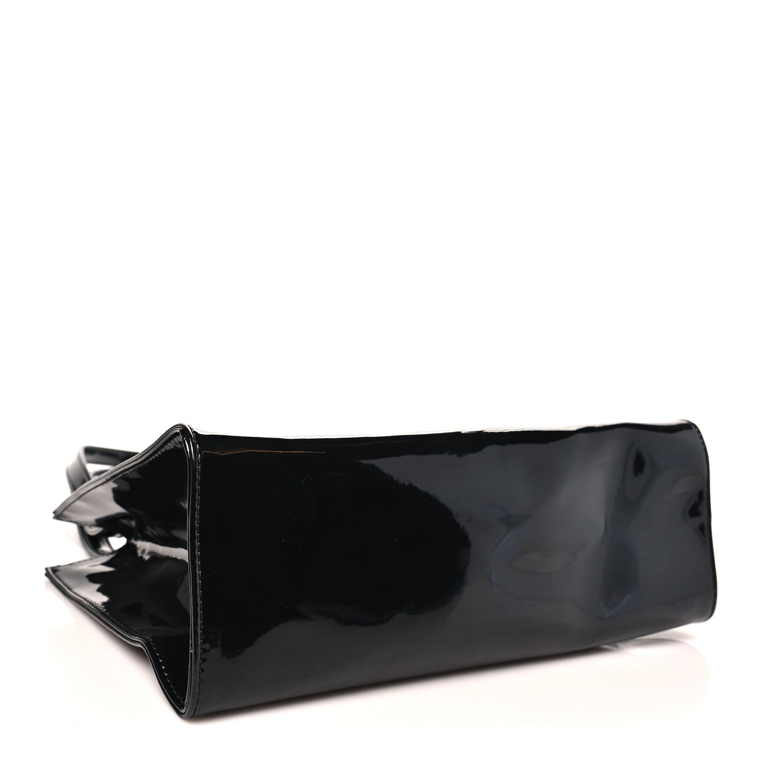Telfar Patent Vegan Leather Shmedium Shopping Bag Black 1904856