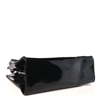 Telfar Patent Vegan Leather Shmedium Shopping Bag Black 4 of 9