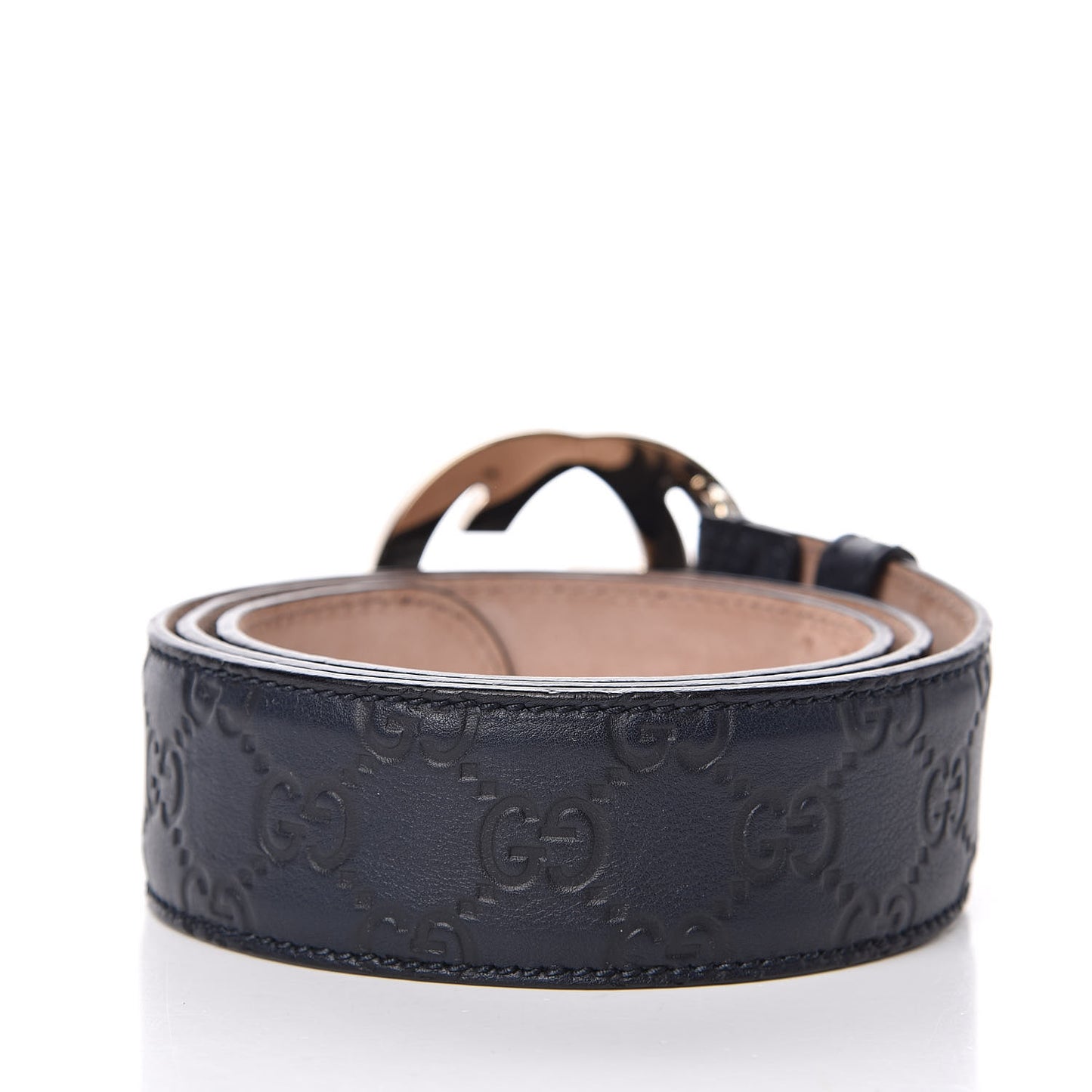Guccissima Interlocking G Belt 85 34 Navy