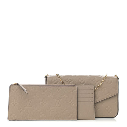 Louis Vuitton Empreinte Pochette Felicie Chain Wallet Tourterelle 1 of 8
