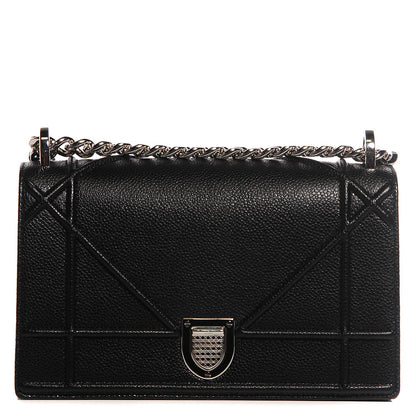 Christian Dior Grained Calfskin Small Diorama Flap Bag Black 1 of 8