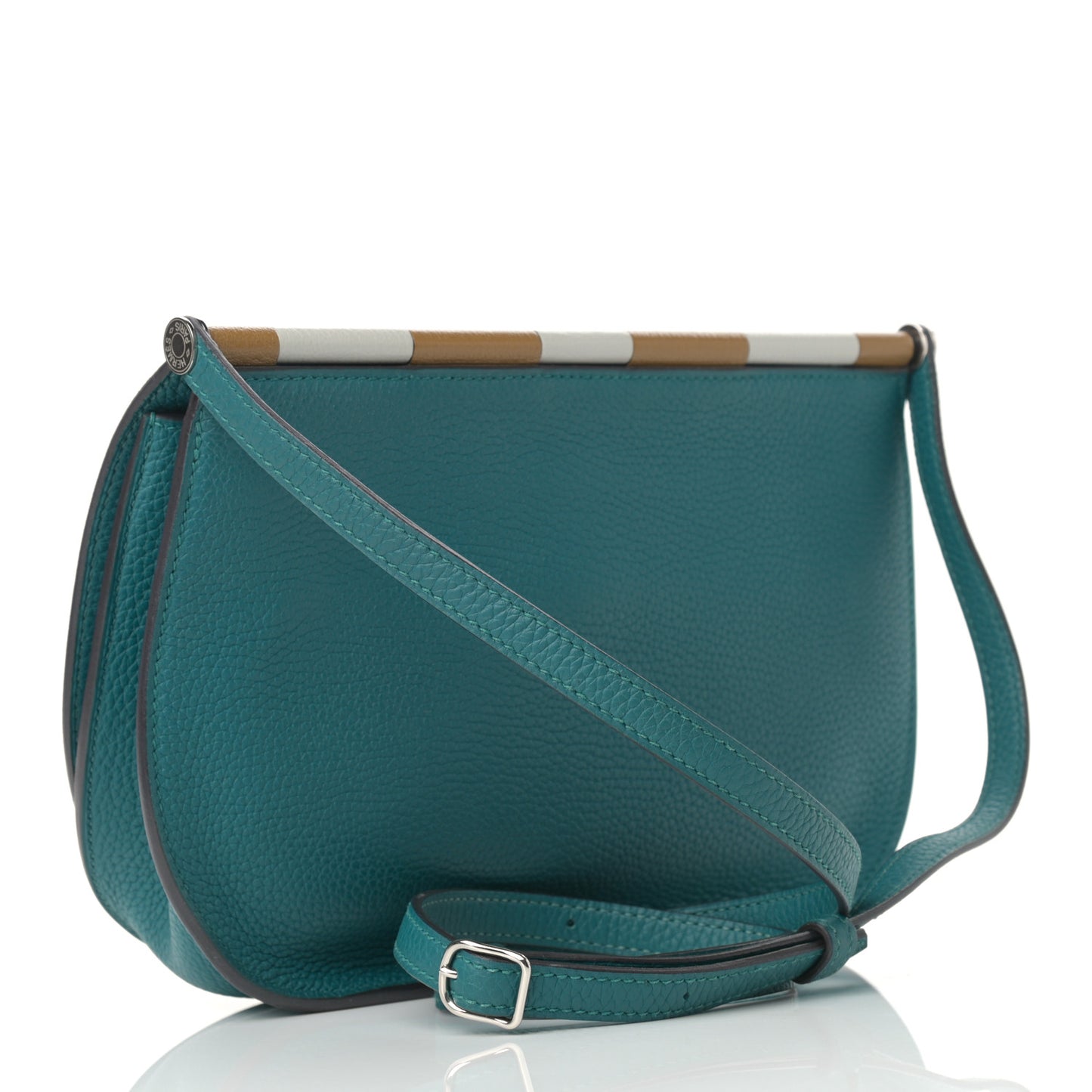 Taurillon Clemence Chevre Mysore Saut 25 Vert Bosphore