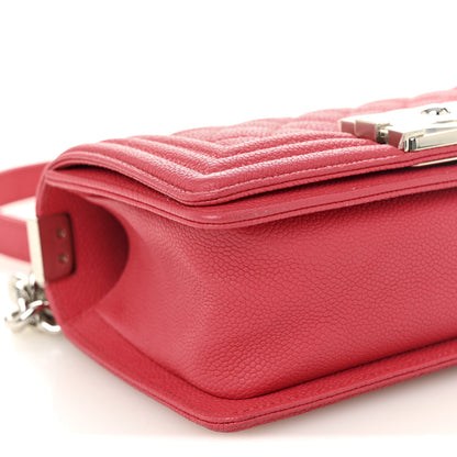 Chanel Caviar Quilted Small Boy Flap Red 9 of 11