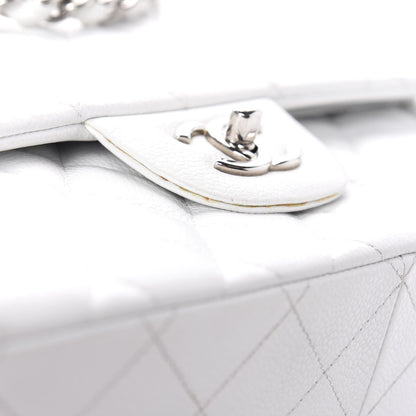 Chanel Caviar Quilted Jumbo Double Flap White 8 of 12