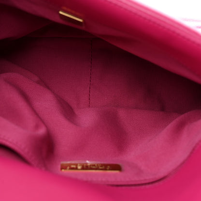 Chanel Lambskin Quilted Large Chanel 19 Flap Dark Pink 2 of 10
