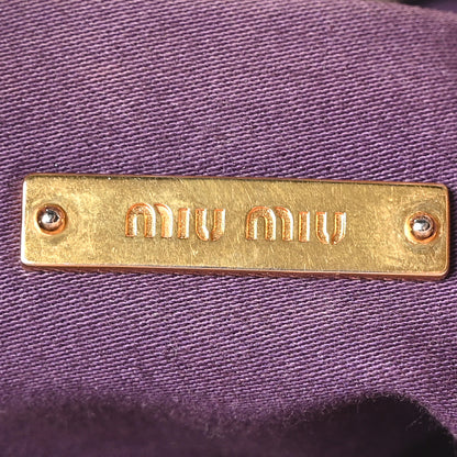 Miu Miu Vitello Shine Top Handle Satchel Mughetto 6 of 10