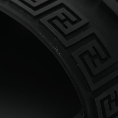 Fendi X VERSACE Rubber Logo Slide Sandals 38 Black 12 of 15