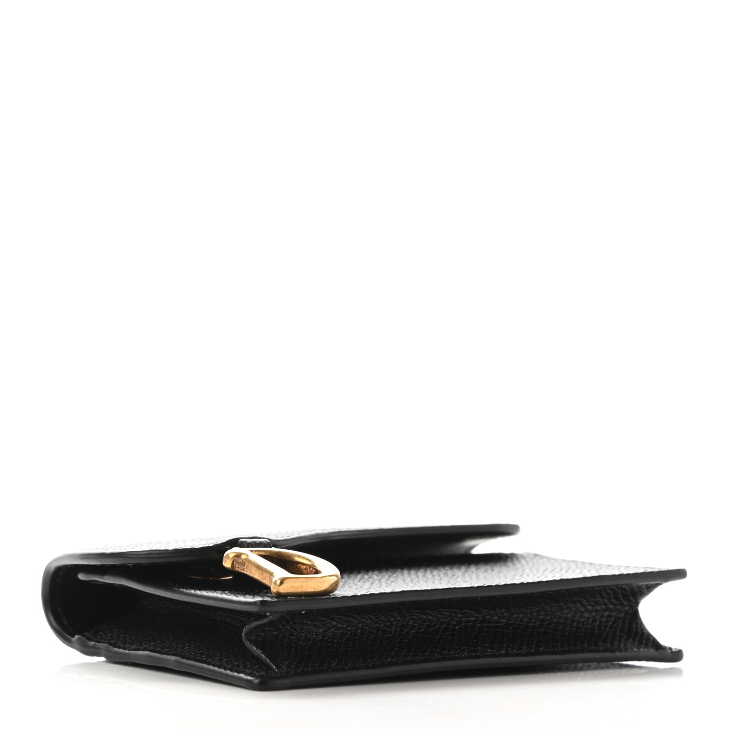 Christian Dior Grained Calfskin Saddle Card Holder Black 4 of 7