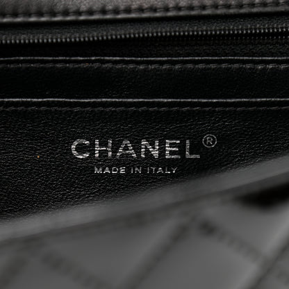 Chanel Patent Quilted Jumbo Classic Twist Flap Bag Black 5 of 11