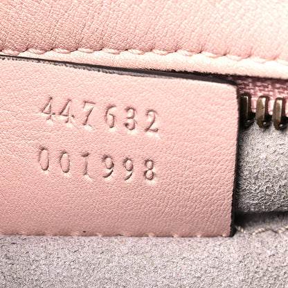 Gucci Calfskin Matelasse GucciGhost Small GG Marmont Chain Shoulder Bag Perfect Pink Rosa Ivory 7 of 12