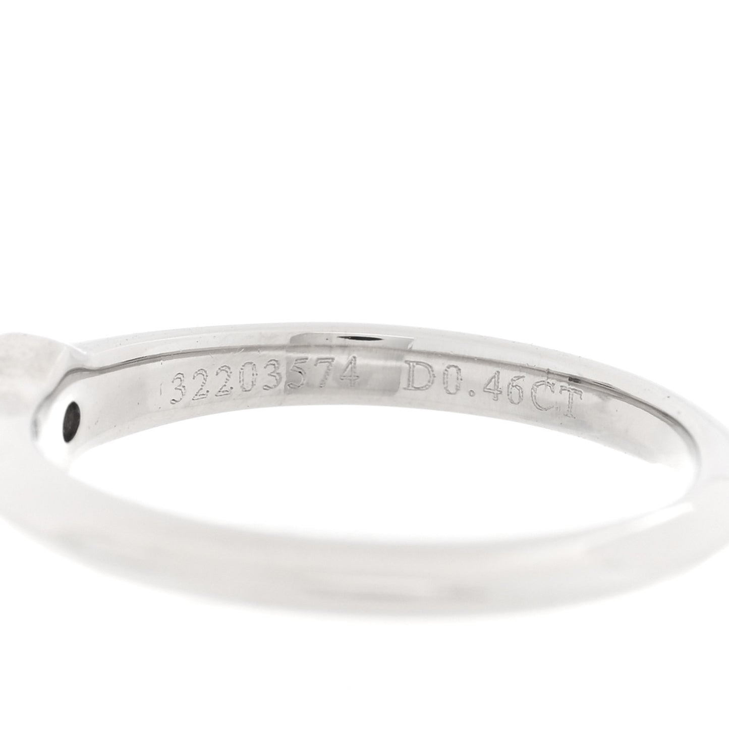 Platinum Diamond .46ct Solitaire Engagement Ring 48 4.5