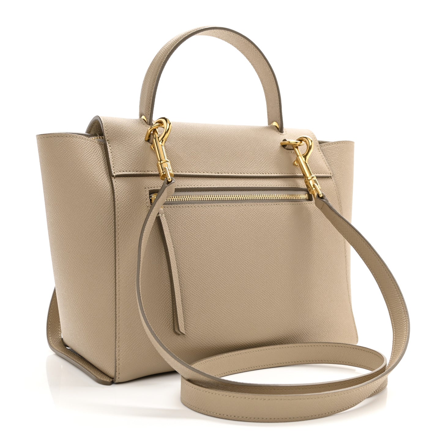 Grained Calfskin Micro Belt Bag Light Taupe