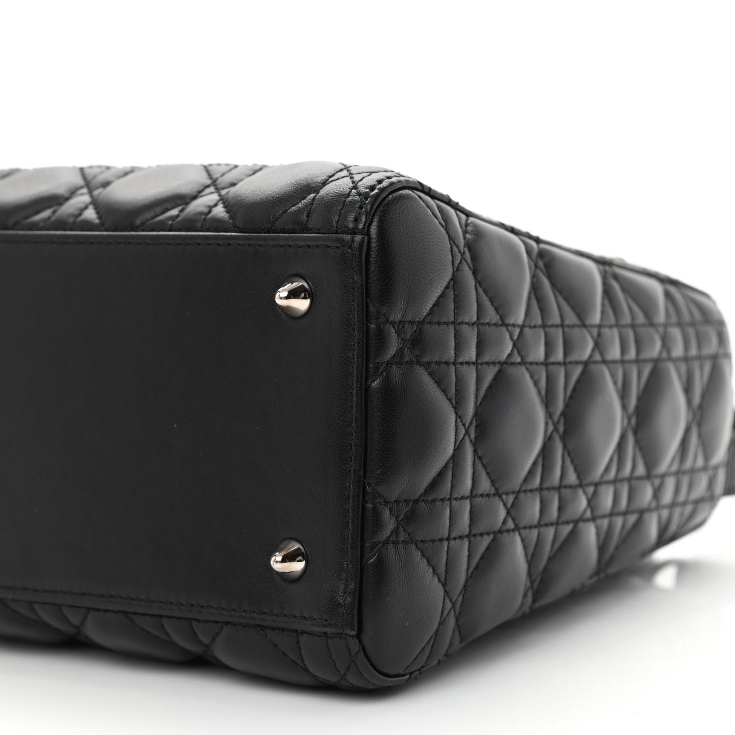 Lambskin Cannage Medium Lady Dior Black