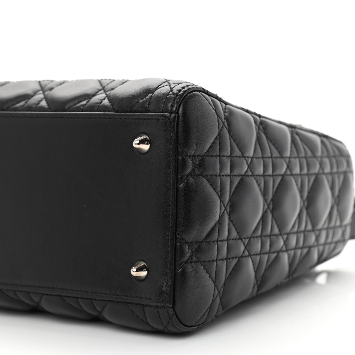 Christian Dior Lambskin Cannage Medium Lady Dior Black 10 of 10