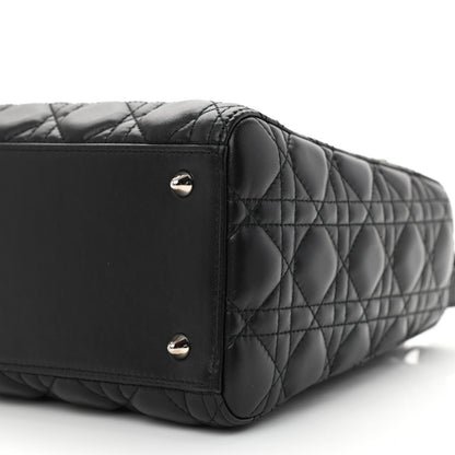 Christian Dior Lambskin Cannage Medium Lady Dior Black 10 of 10