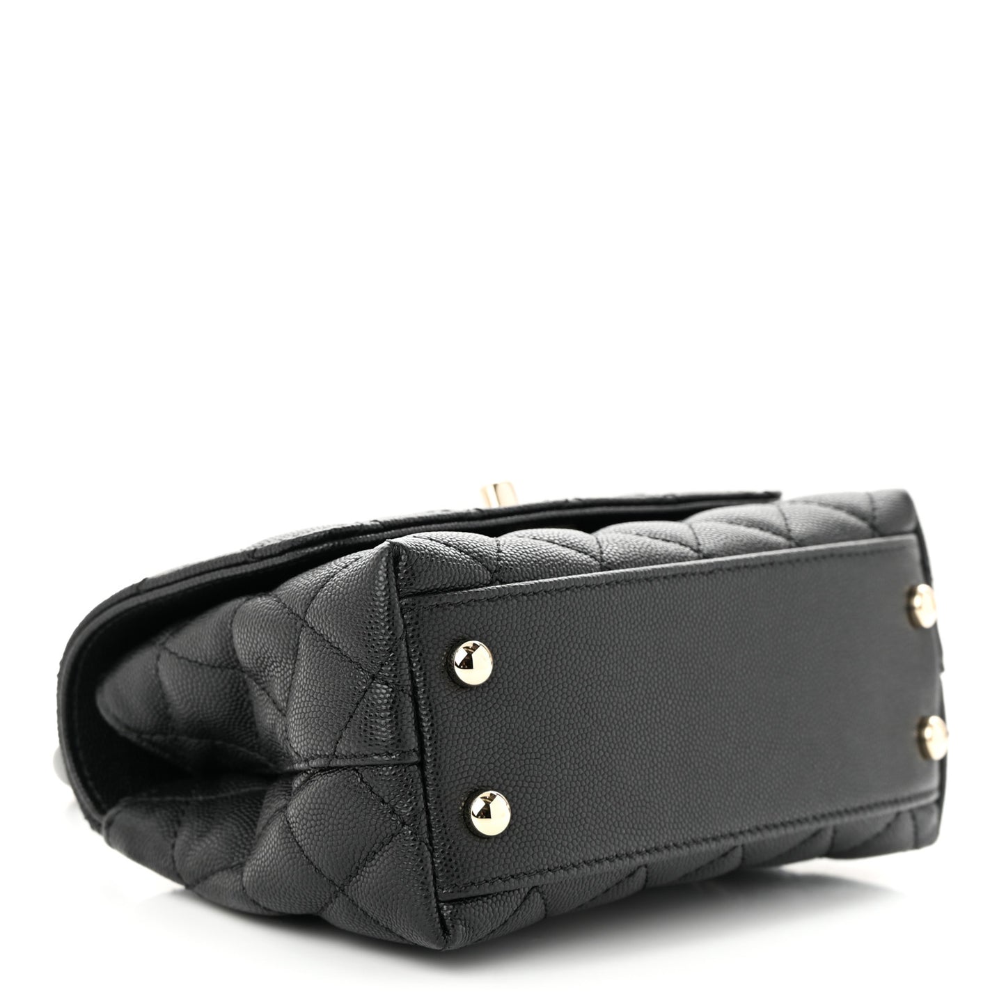 Caviar Quilted Extra Mini Coco Handle Flap Black