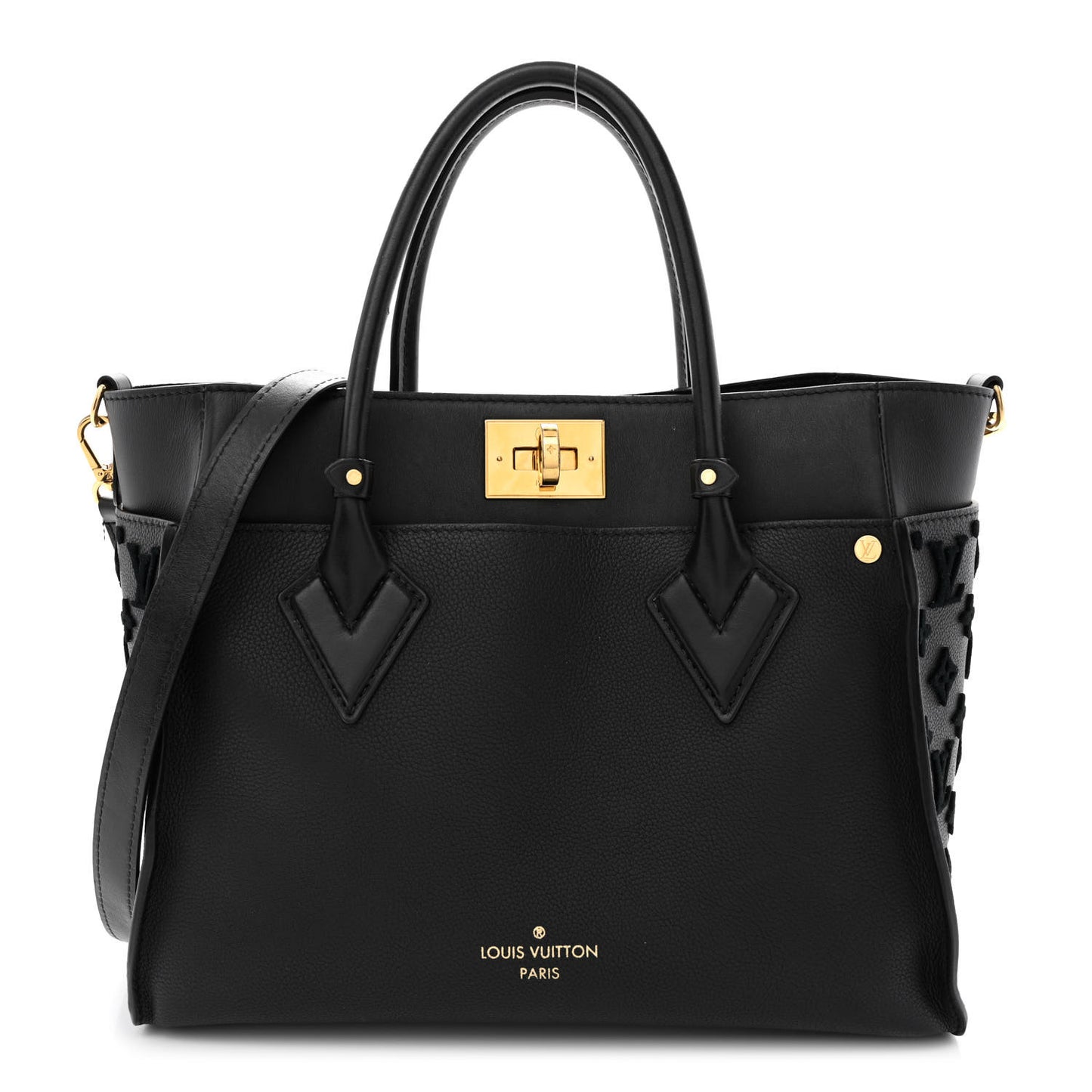 Calfskin Monogram Tufting On My Side Black