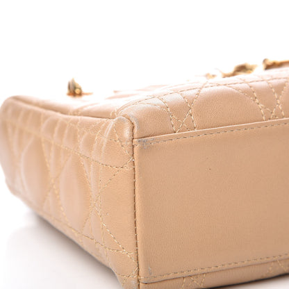 Christian Dior Lambskin Cannage Mini Lady Dior Beige 8 of 12