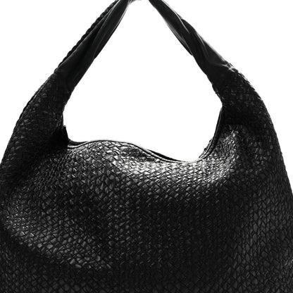 Bottega Veneta Nappa Intrecciato Weave Maxi Veneta Hobo Black 8 of 11
