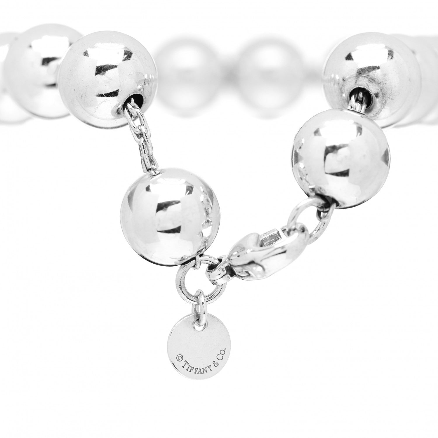 Tiffany Sterling Silver 10mm HardWear Ball Bracelet 3 of 4