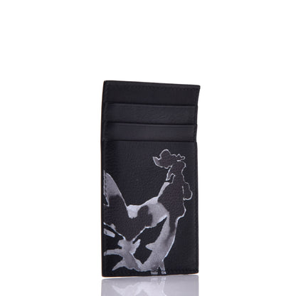 Christian Dior HOMME Calfskin Rooster Card Holder Black Grey 2 of 6