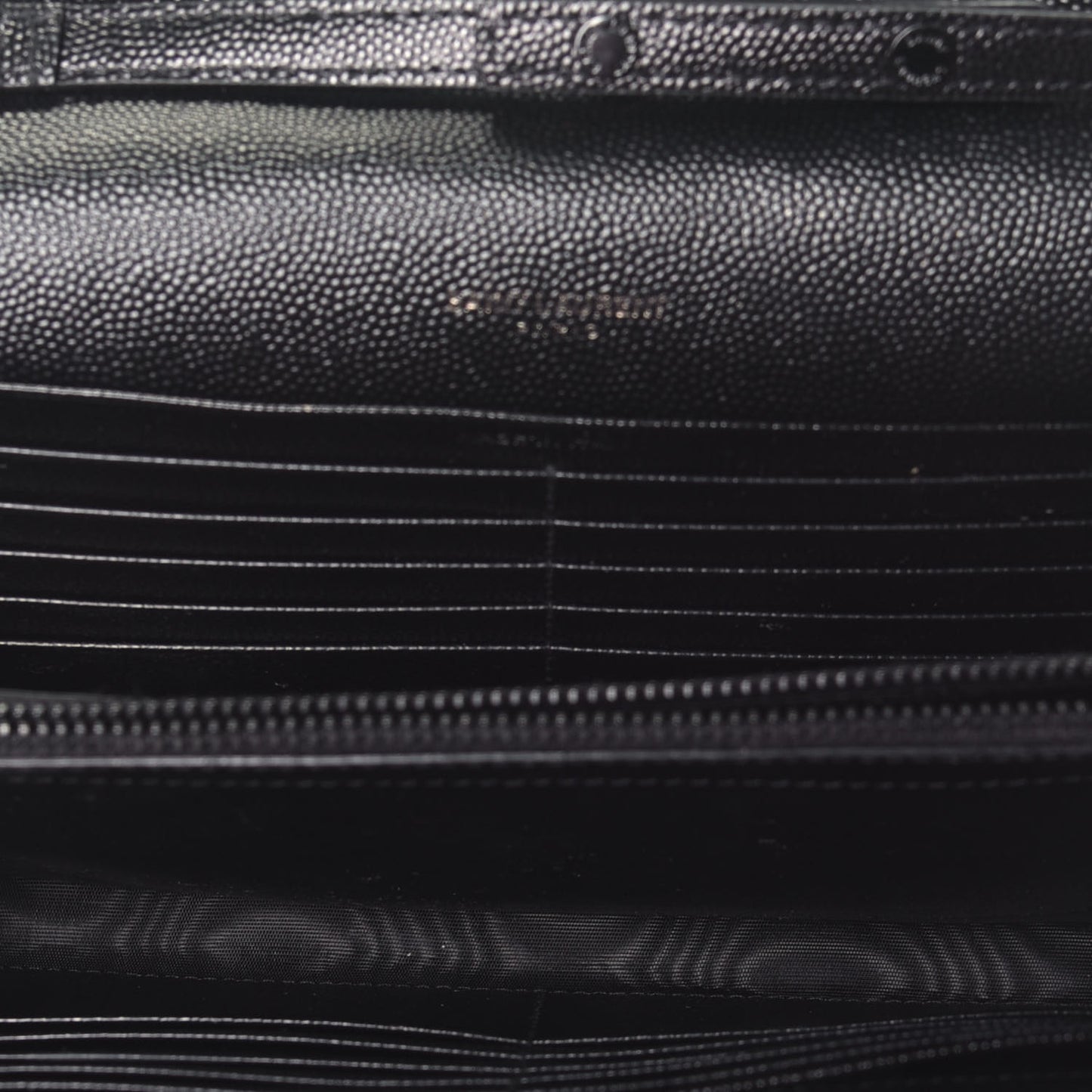 Grain De Poudre Matelasse Chevron Monogram Chain Wallet Black