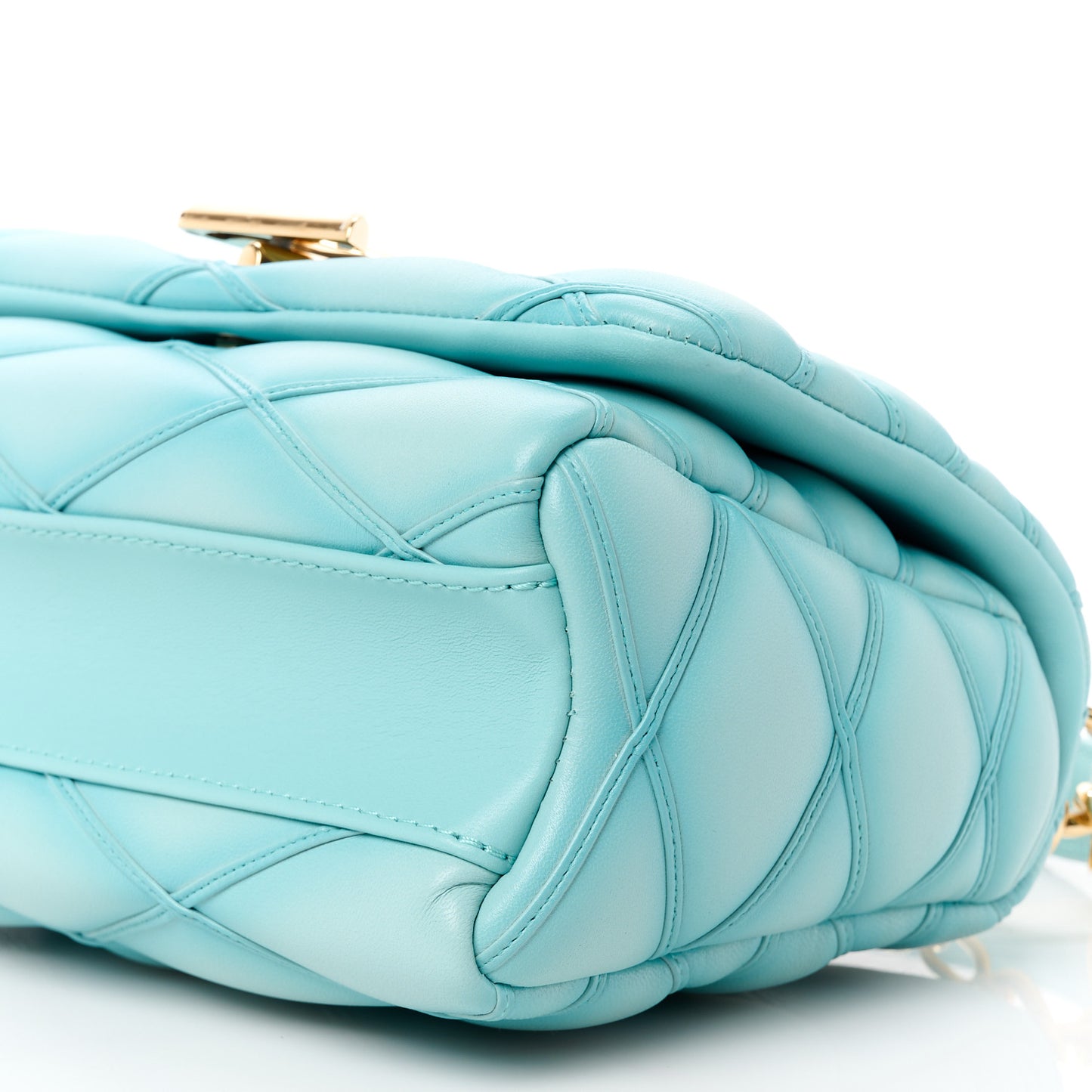 LOUIS VUITTON Lambskin Malletage Top Handle GO-14 MM Lagoon