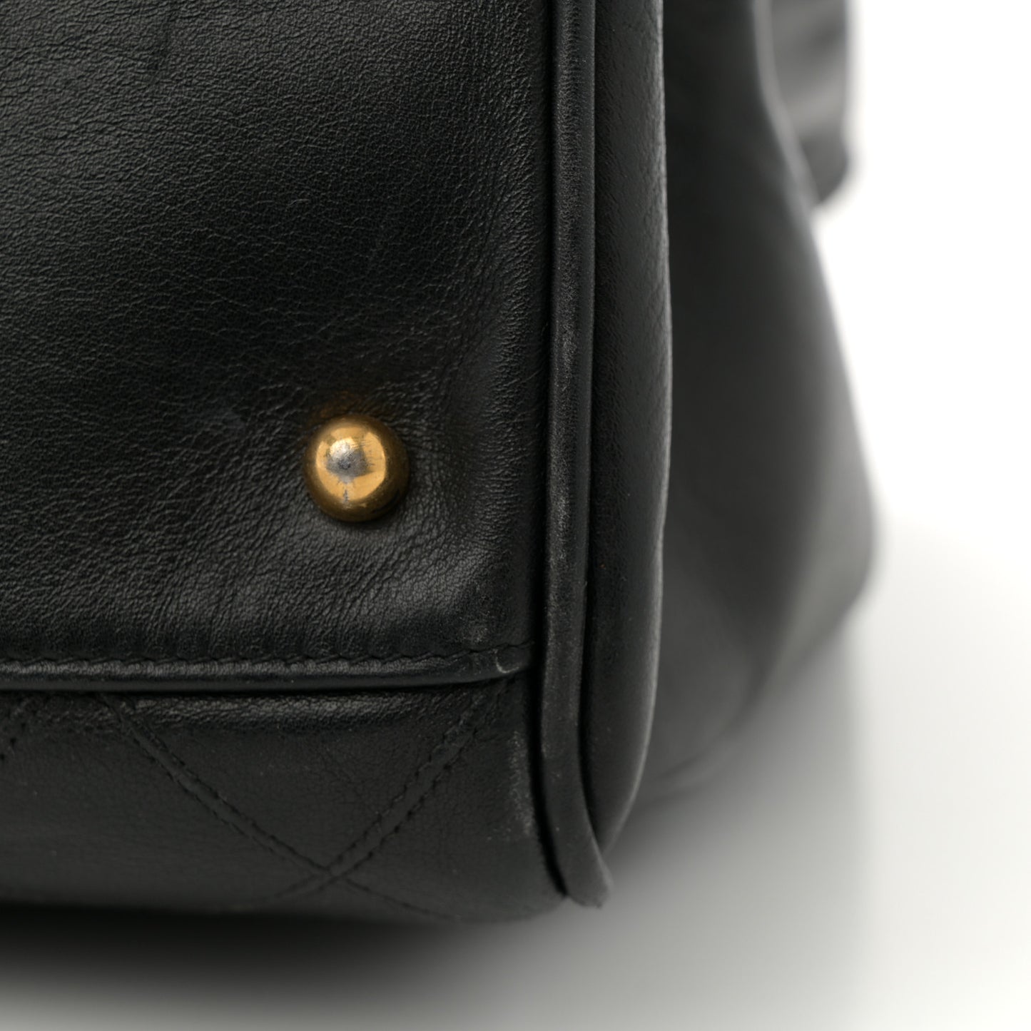 Calfskin Stitched XL Weekender Black