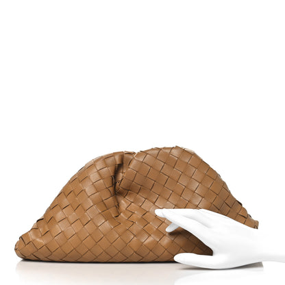 Bottega Veneta Nappa Maxi Intrecciato The Pouch Oversized Clutch Caramel 2 of 10