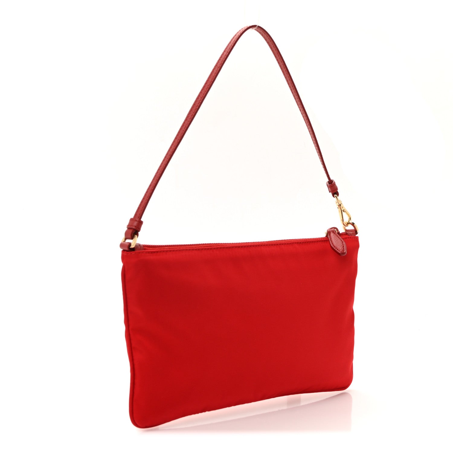 Prada Re-Nylon Vela Saffiano Mini Pochette Bag Rosso 3 of 9