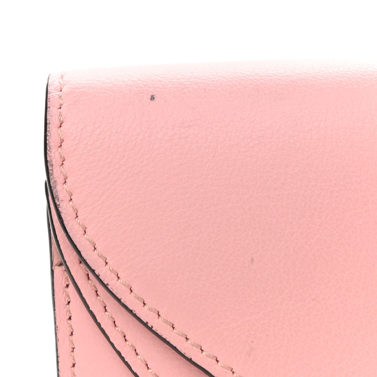 Calfskin Georgia Flap Wallet Washed Pink
