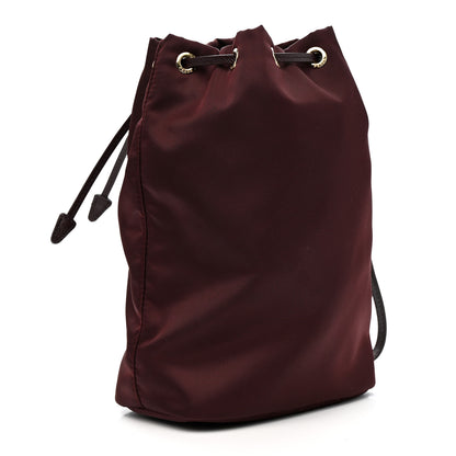 Prada Nylon Vela Drawstring Wristlet Pouch Bordeaux 3 of 10